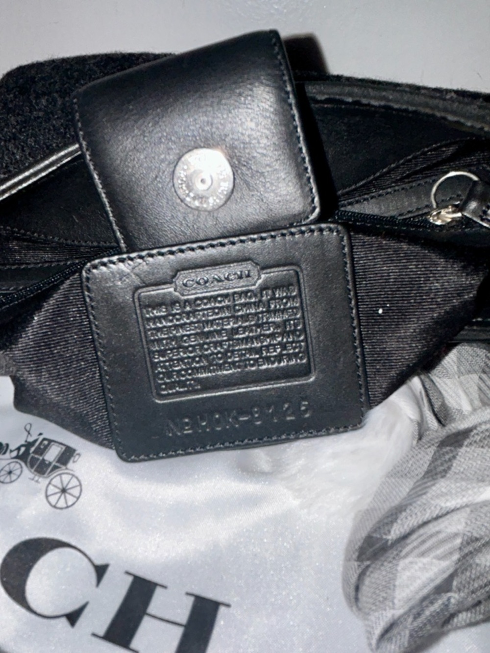Vintage COACH Bag Hobo Mini Small Black Gray Legacy West Wool Shoulder
Bag - Picture 10 of 10